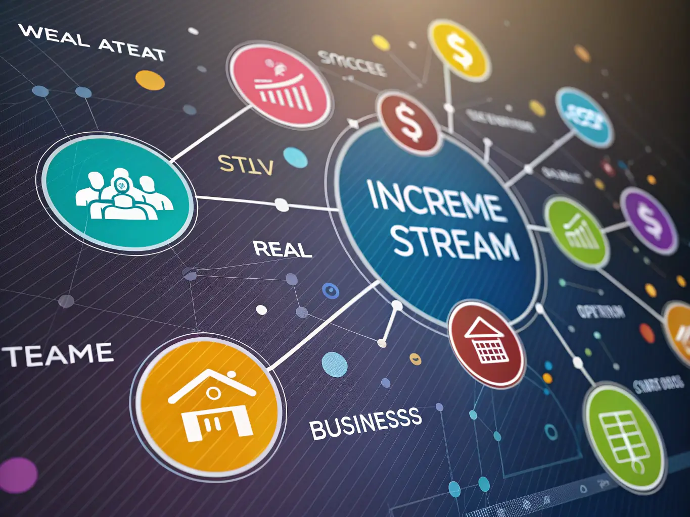 A visual representation of various digital platforms interconnected, symbolizing a network of earnings and investment opportunities.