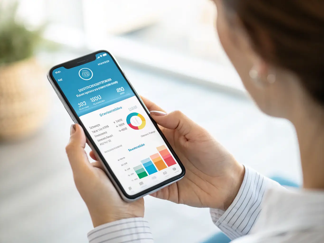 An image of a smartphone displaying a mobile app interface for a peer-to-peer lending platform, showing interest rates and investment options.